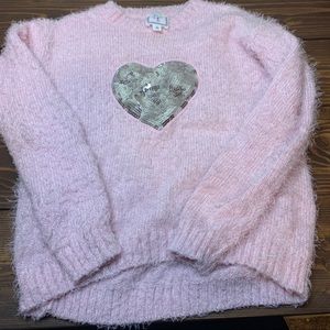 3/$20 Color Tree Girls Pink Fuzzy Sweater